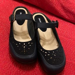 Backless Wedge Mary Janes